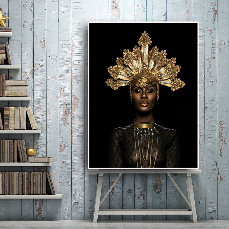 Fashion Gold Crown Canvas Painting