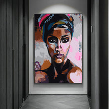 Load image into Gallery viewer, African woman decorative painting core