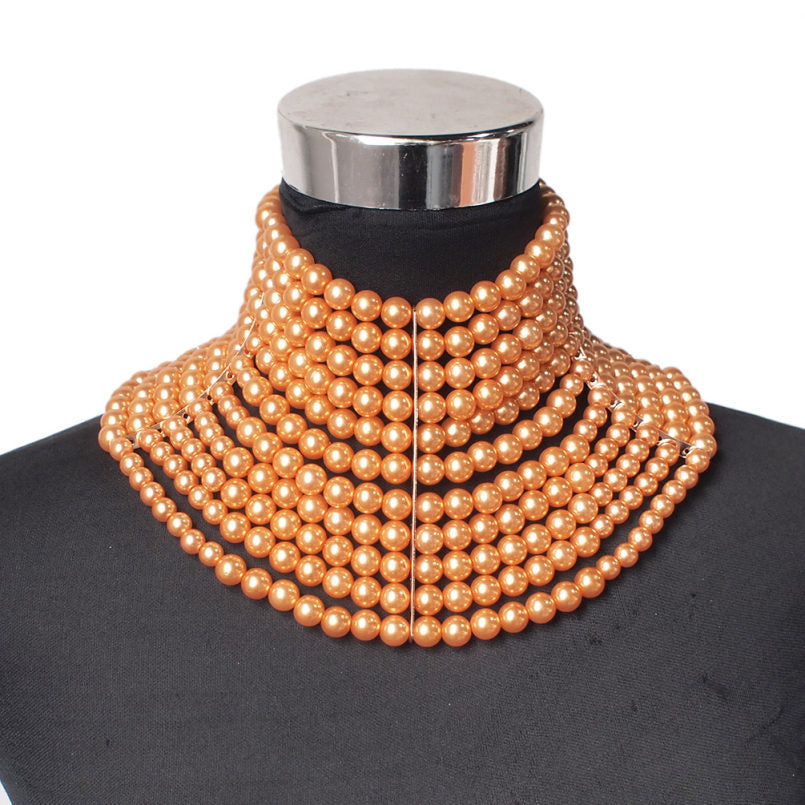 Multi-layered Pearl Necklace