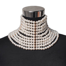 Load image into Gallery viewer, Multi-layered Pearl Necklace