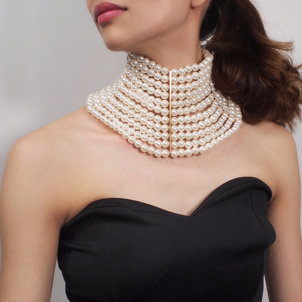 Multi-layered Pearl Necklace