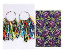 Load image into Gallery viewer, African Tassel Ankara Earrings