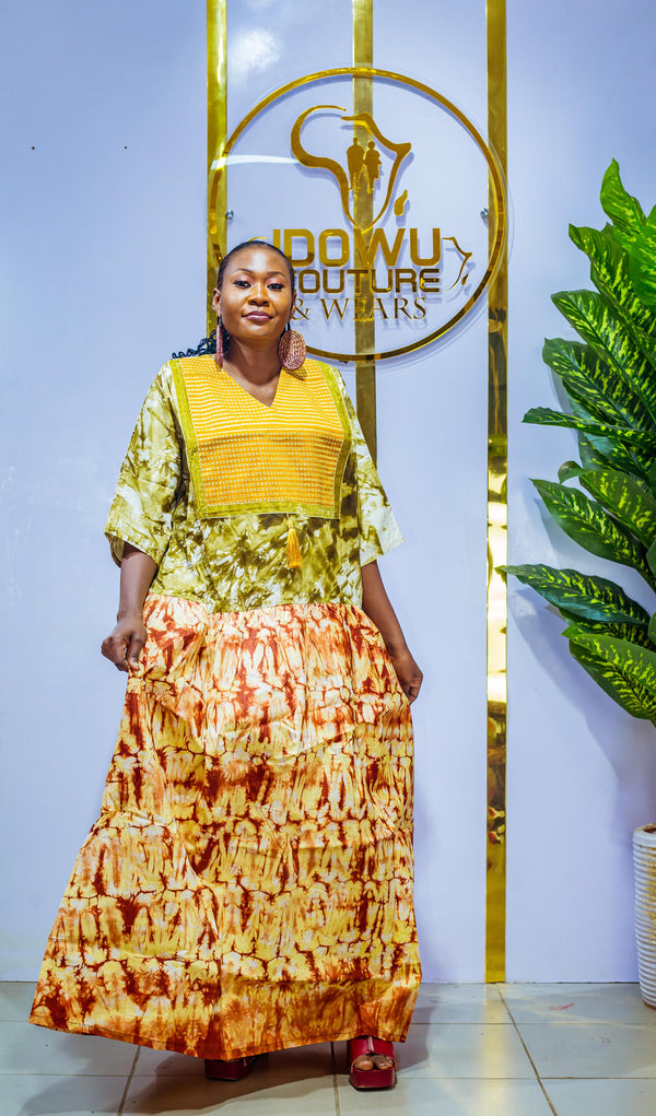 Nia Adire Asooke Bubu Gown