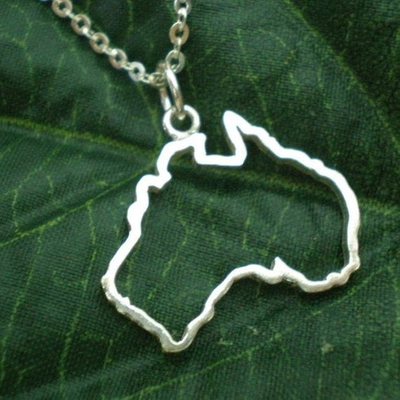 African Ireland Map Necklace