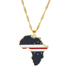 Load image into Gallery viewer, African Map Pendant Necklace