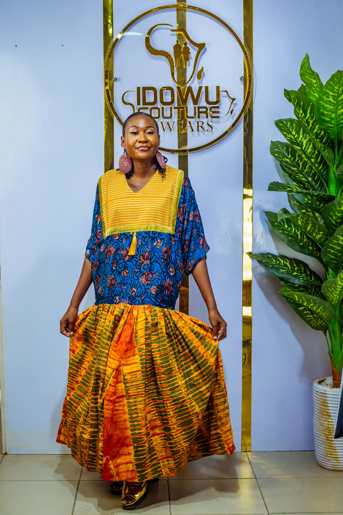 Nia Adire Asooke Bubu Gown