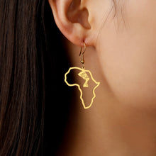 Load image into Gallery viewer, African Map Pendant Earrings