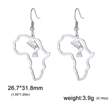Load image into Gallery viewer, African Map Pendant Earrings