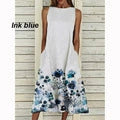 Load image into Gallery viewer, Sleeveless Elegant Floral Print  Dress