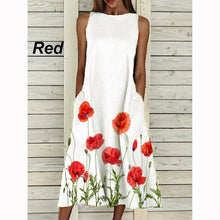 Load image into Gallery viewer, Sleeveless Elegant Floral Print  Dress