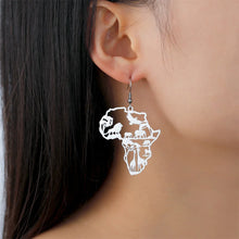 Load image into Gallery viewer, Africa Map Animal Earrings