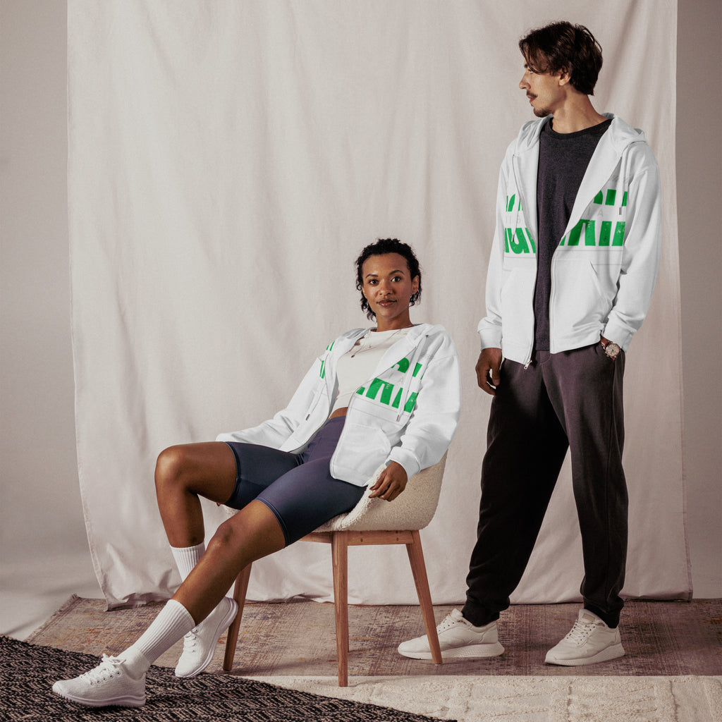 Nigeria Print Unisex zip hoodie