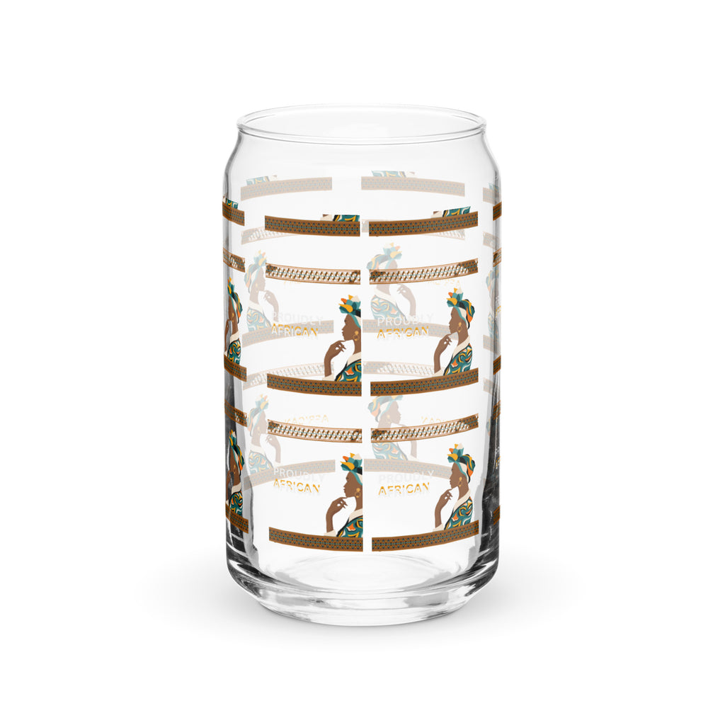Proudly African Can-shaped glass