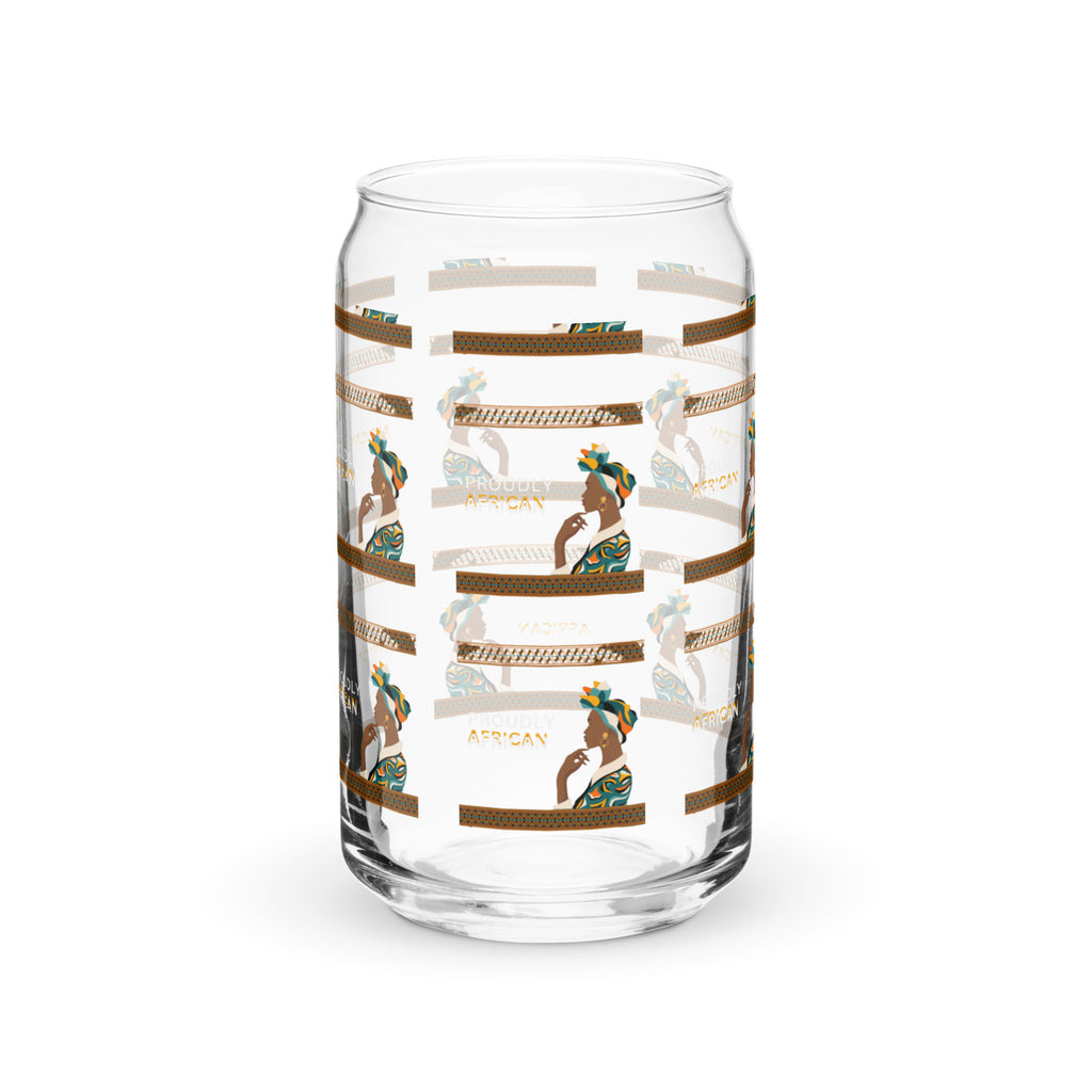 Proudly African Can-shaped glass