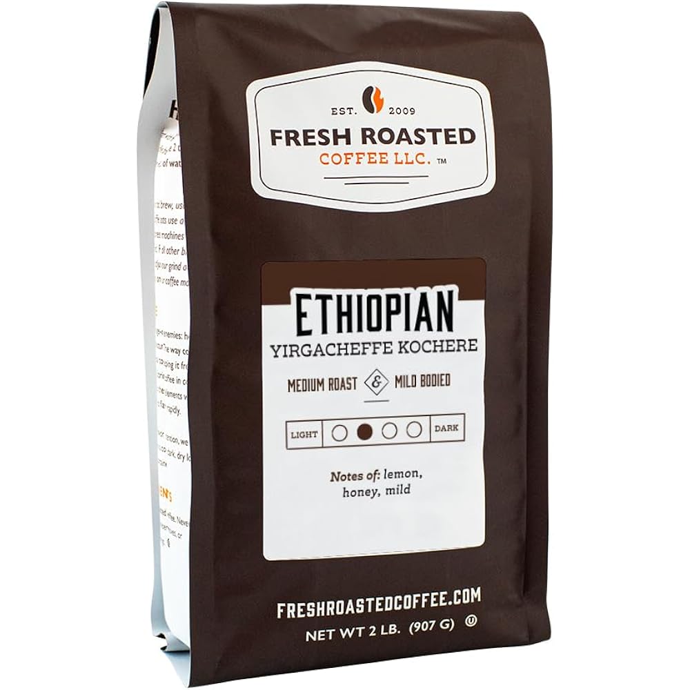 Fresh Roasted Coffee Ethiopian Yirgacheffe Kochere - 2 lb