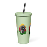 Black Life Matters tumbler with a straw
