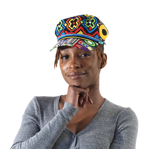 Kitenge military cap made in Kenya