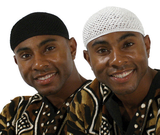 Men's hand-crocheted kufi cap made in The Gambia