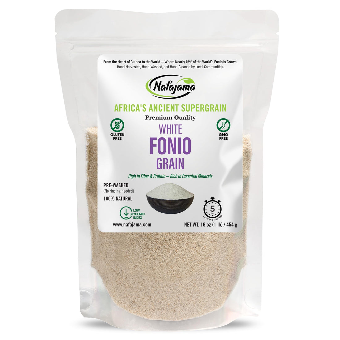 Nafajama White Fonio Grain 1 lb