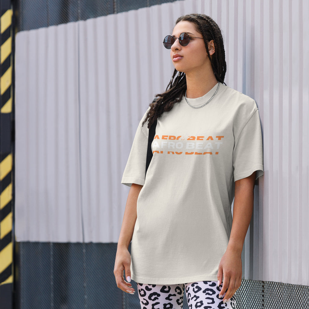 Afro beat Oversized faded t-shirt