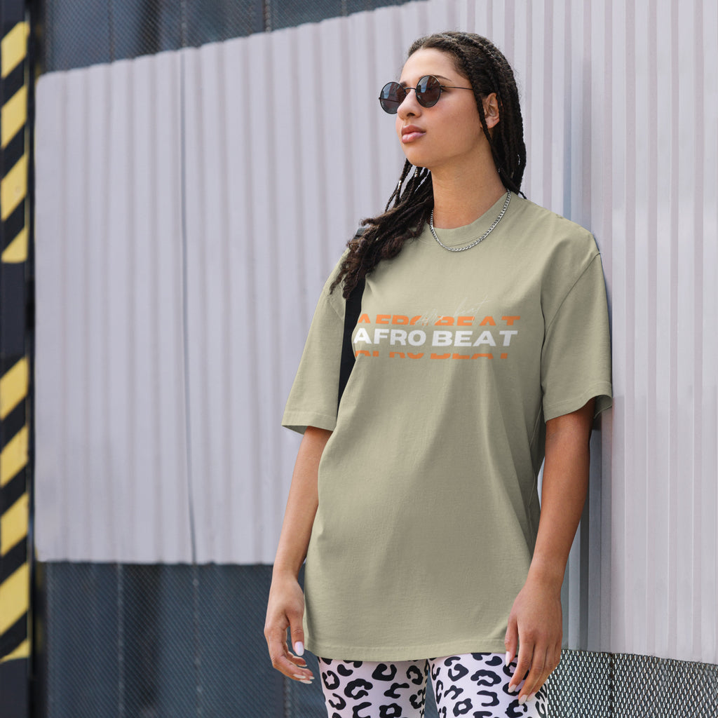 Afro beat Oversized faded t-shirt