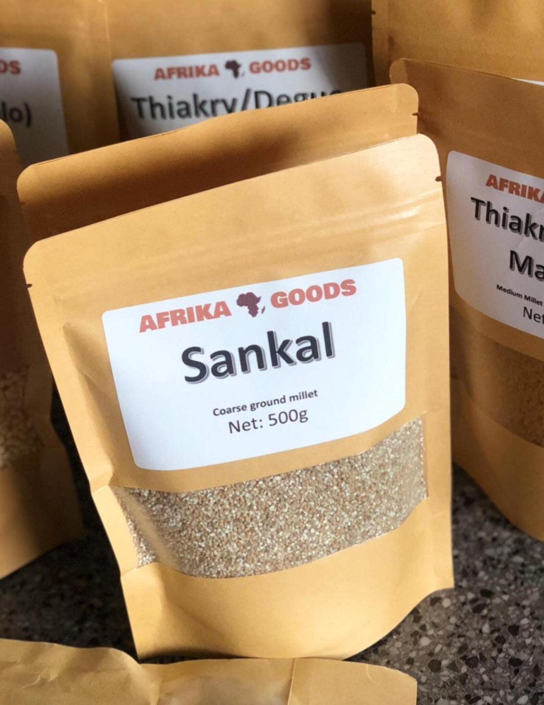 Senegalese Sankal broken millet grain