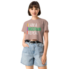 Load image into Gallery viewer, I AM A NIGERIAN crop top