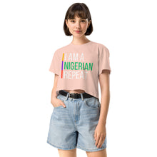 Load image into Gallery viewer, I AM A NIGERIAN crop top
