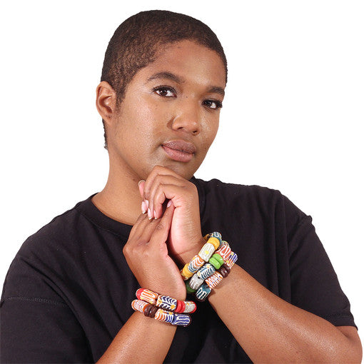 XL Ghana trade bead bracelet