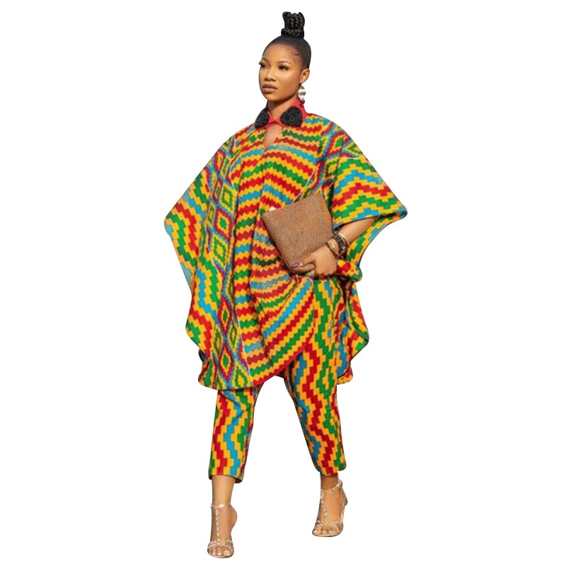 Two Piece Set Women Africa Clothes Dashiki New Fashion 2 Piece Sets Long  Dress Pants Suit Party Dresses Big Size Robe - African Boutique