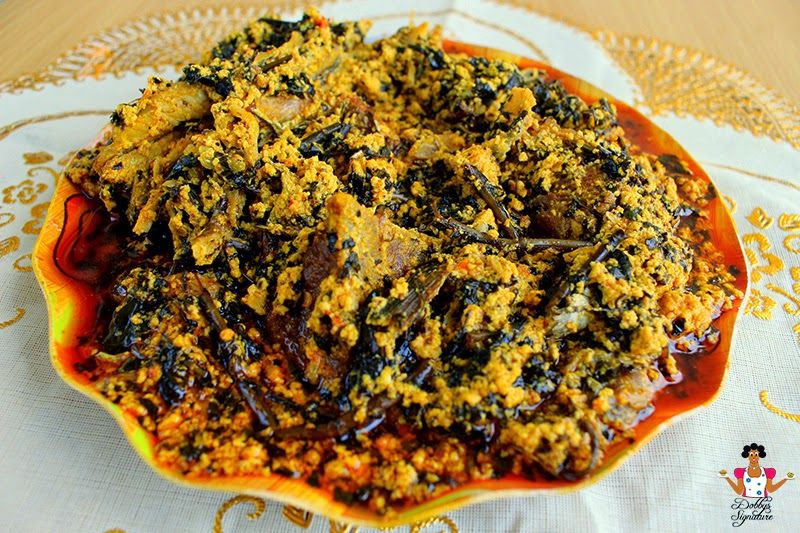 Egusi soup with bitter leaves