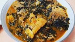 Nigerian Bitterleaf Soup with Achi Ingredient