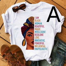 Load image into Gallery viewer, African Black Girl Print Short-sleeved T-shirt