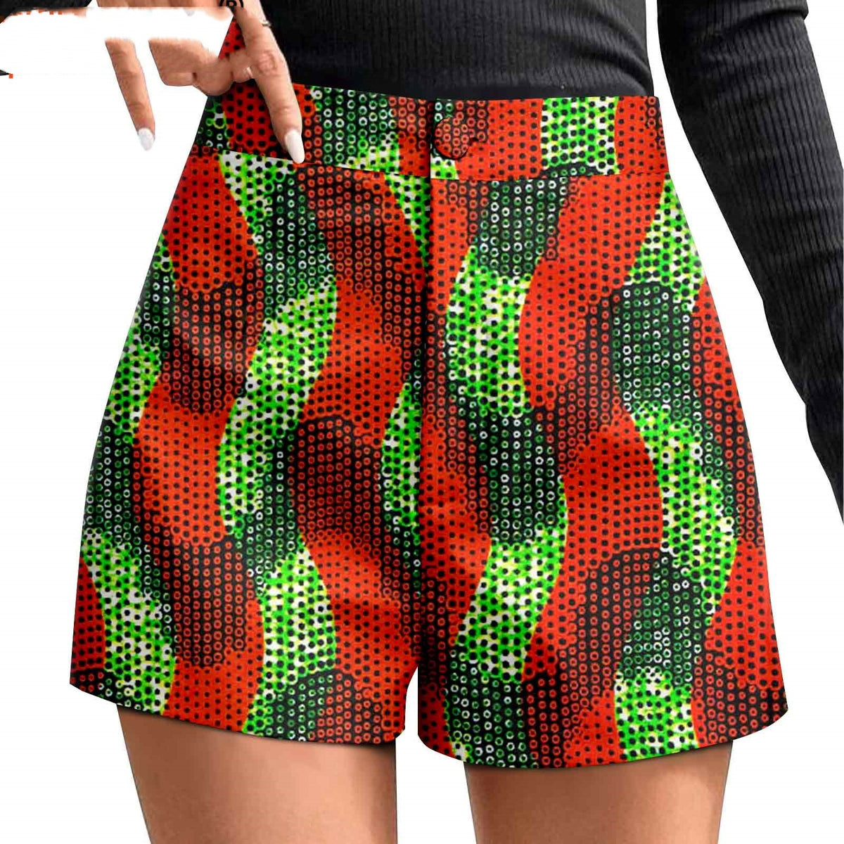 African Duplex Printing Batik Shorts