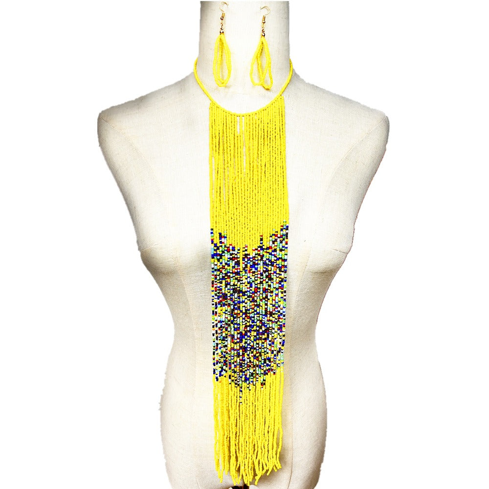 African Style Colorful Bead Necklace
