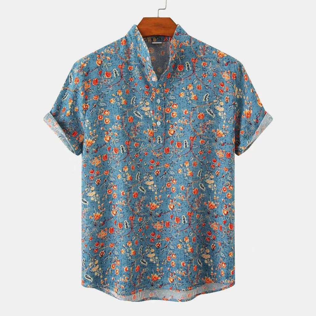 Floral Beach Short Sleeved Shirt