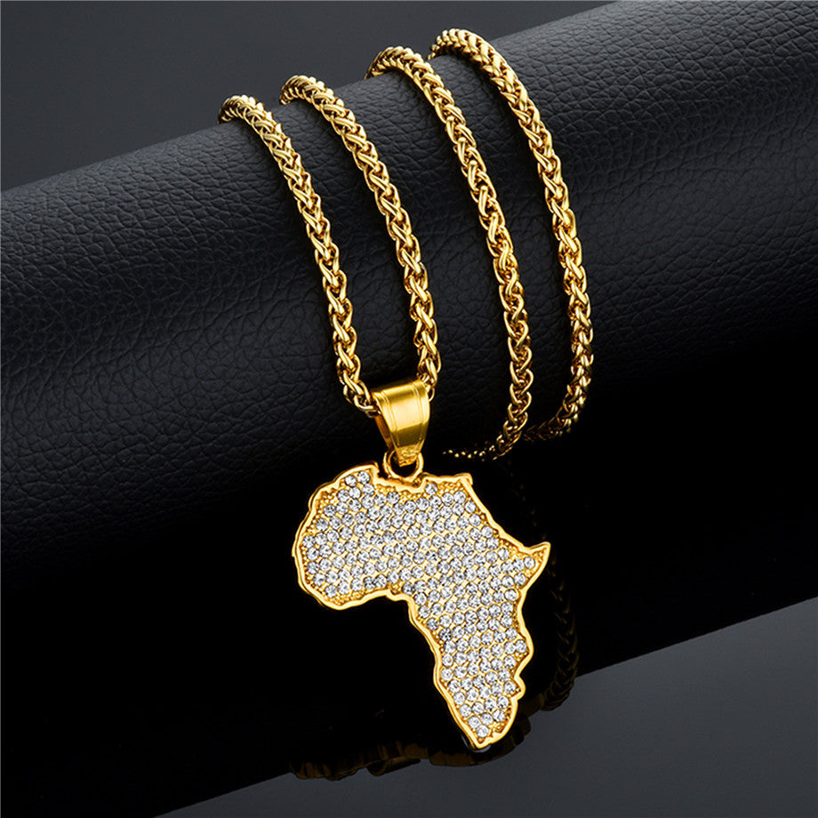 African Map Pendant