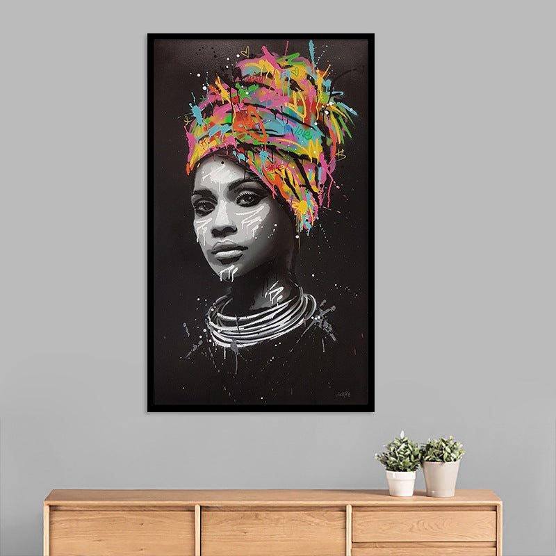 Turban African woman canvas painting