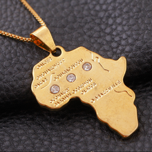Load image into Gallery viewer, African Maps Necklace