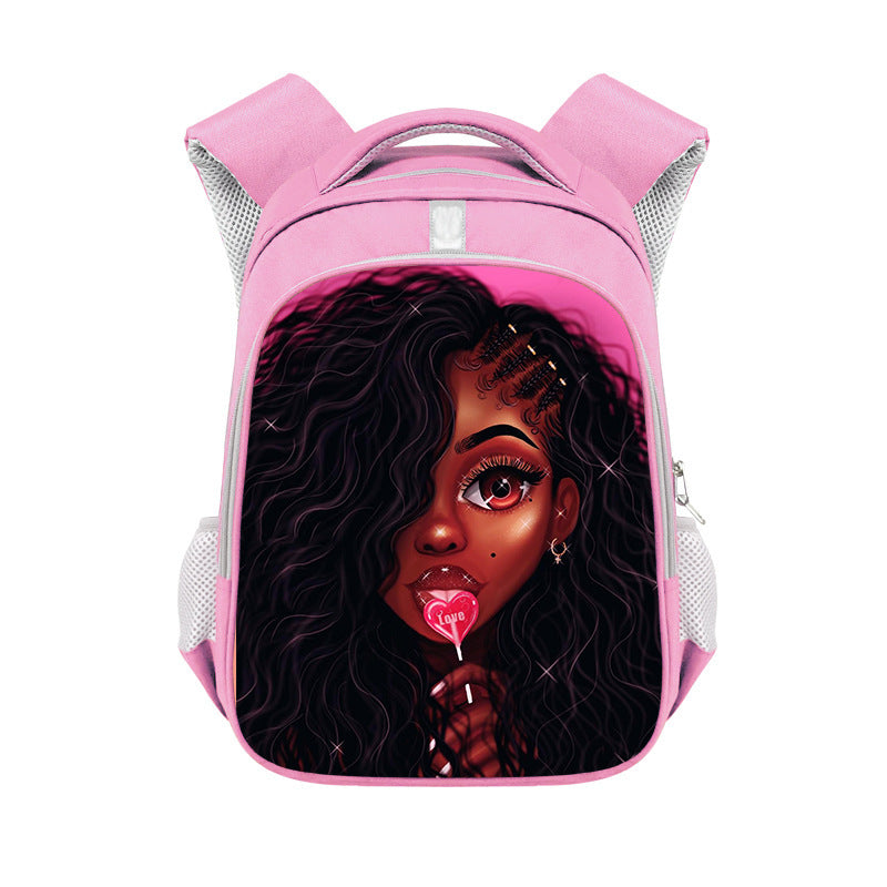 African girl backpack