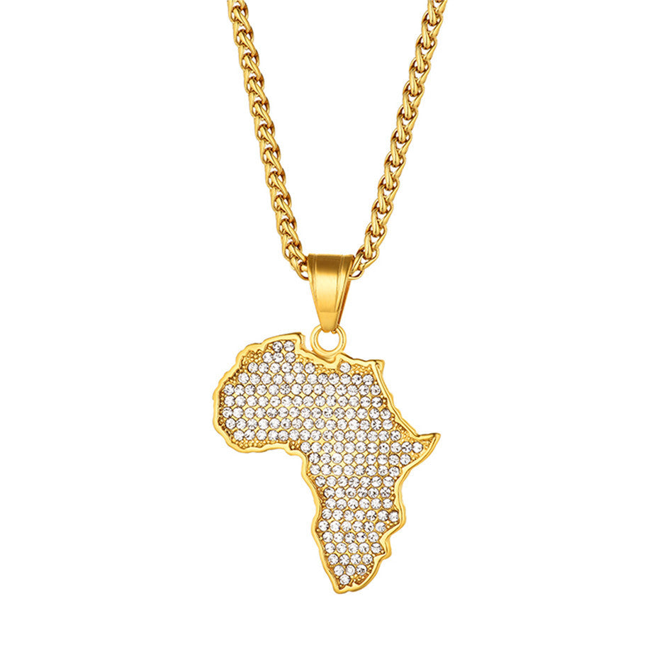 African Map Pendant