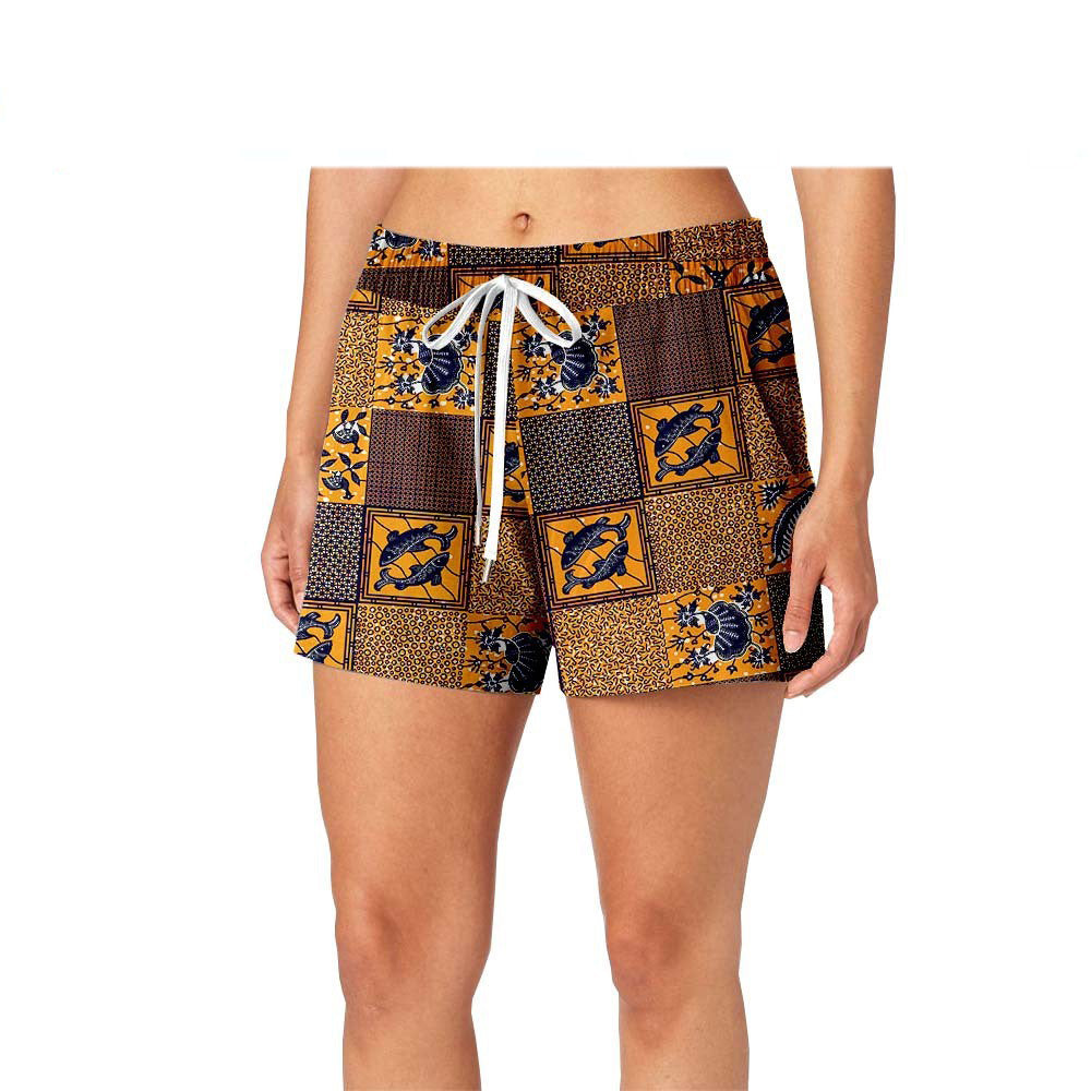 Printed cotton batik shorts