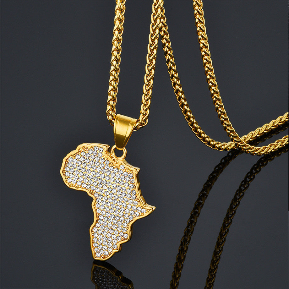 African Map Pendant