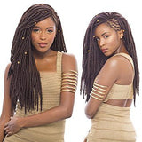 African solid braided chemical fiber wig