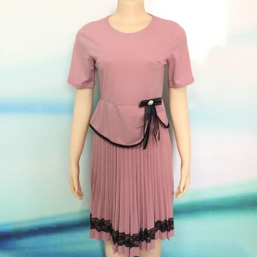 Two-piece Pleated Skirt And Blouse