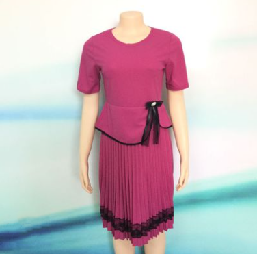 Two-piece Pleated Skirt And Blouse