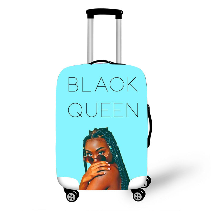 African Art Girl Travel Luggage