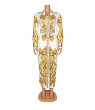 Load image into Gallery viewer, African Printed Long-sleeved Dress