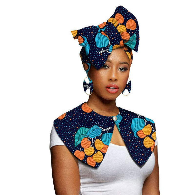 African Print Cotton Scarf