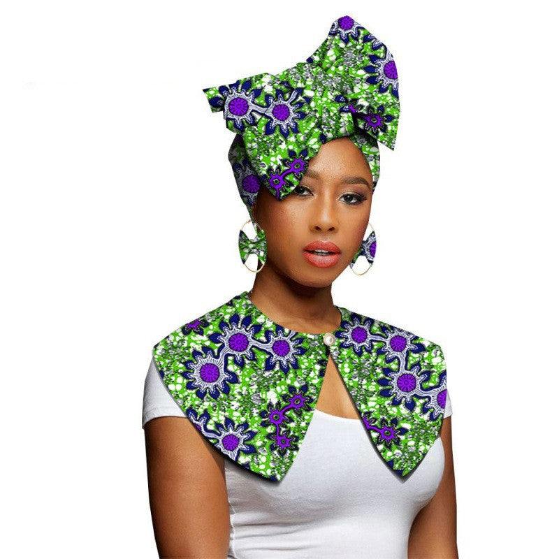 African Print Cotton Scarf